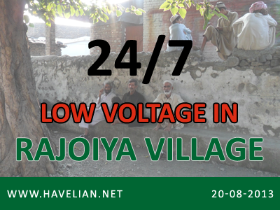 Low voltage, Rajoiya village, Problems in havelian