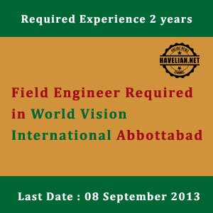field engineer, abbottabad, comapany