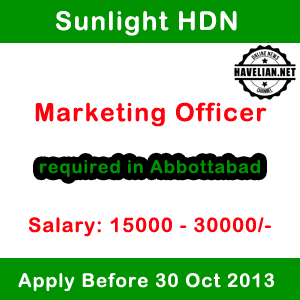abbottabad, haripur, jobs, Sunlight HDN, company
