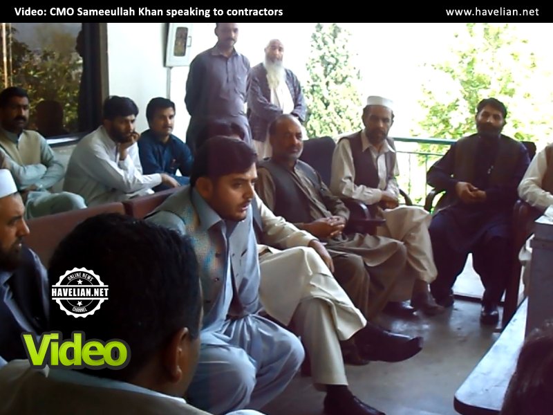 Video, CMO Sameeullah Khan,  Abbottabad contractors, development schemes 
