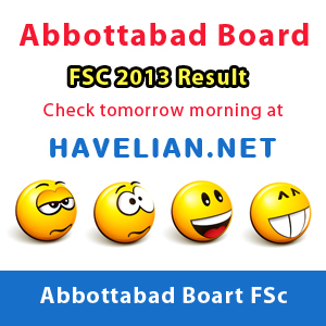 Abbottabad Board FSc result 2013, BISE, Abbottabad